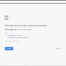 Lỗi ERR_SSL_PROTOCOL_ERROR