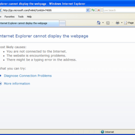 Internet Explorer cannot display the webpage