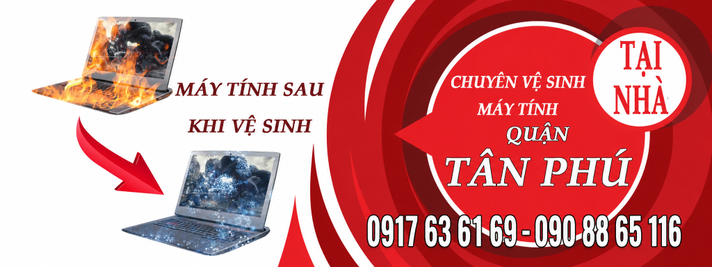 Dịch vụ vệ sinh laptop tại quận Tân Phú chuyên nghiệp, vệ sinh quạt tản nhiệt, thay keo tản nhiệt, giúp laptop hoạt động mát hơn và ổn định hơn.