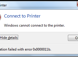 Cách sửa lỗi Windows Cannot Connect to the Printer 0x0000011B