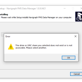 Cách Khắc Phục Lỗi The drive or UNC share you selected does not exist or is not accessible.