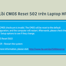 Lỗi CMOS Reset 502 trên Laptop HP