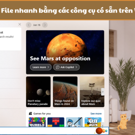 Cách tìm File nhanh bằng các công cụ có sẵn trên Windows