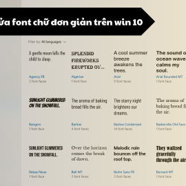 Cách xóa, sửa font chữ đơn giản trên win 10