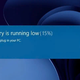 Cách tắt và bật thông báo pin yếu trên Windows 11