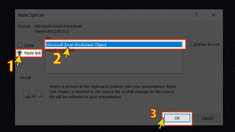 Cách liên kết file Excel và Power Point chi tiết