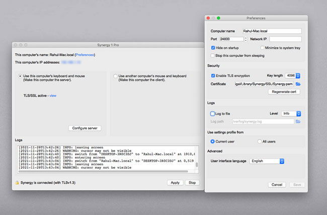 Hướng dẫn chi tiết cách dùng chuột để điều khiển nhiều máy tính khác nhau bằng phần mềm miễn phí như Microsoft Mouse Without Borders, Logitech Flow và Synergy.