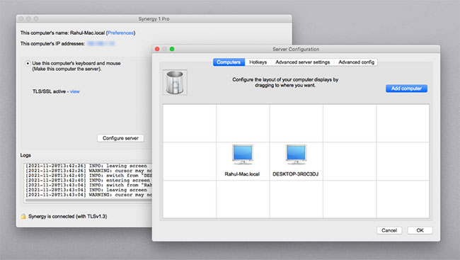 Hướng dẫn chi tiết cách dùng chuột để điều khiển nhiều máy tính khác nhau bằng phần mềm miễn phí như Microsoft Mouse Without Borders, Logitech Flow và Synergy.