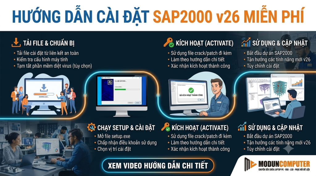 Hướng dẫn cài đặt SAP2000 v26 miễn phí