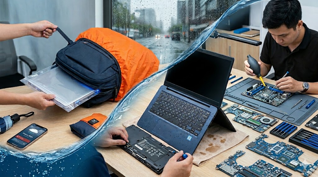 Những lưu ý cho người dùng Laptop vào mùa mưa