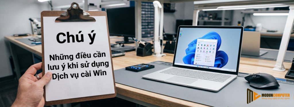Các lưu ý khi sử dụng dịch vụ cài win