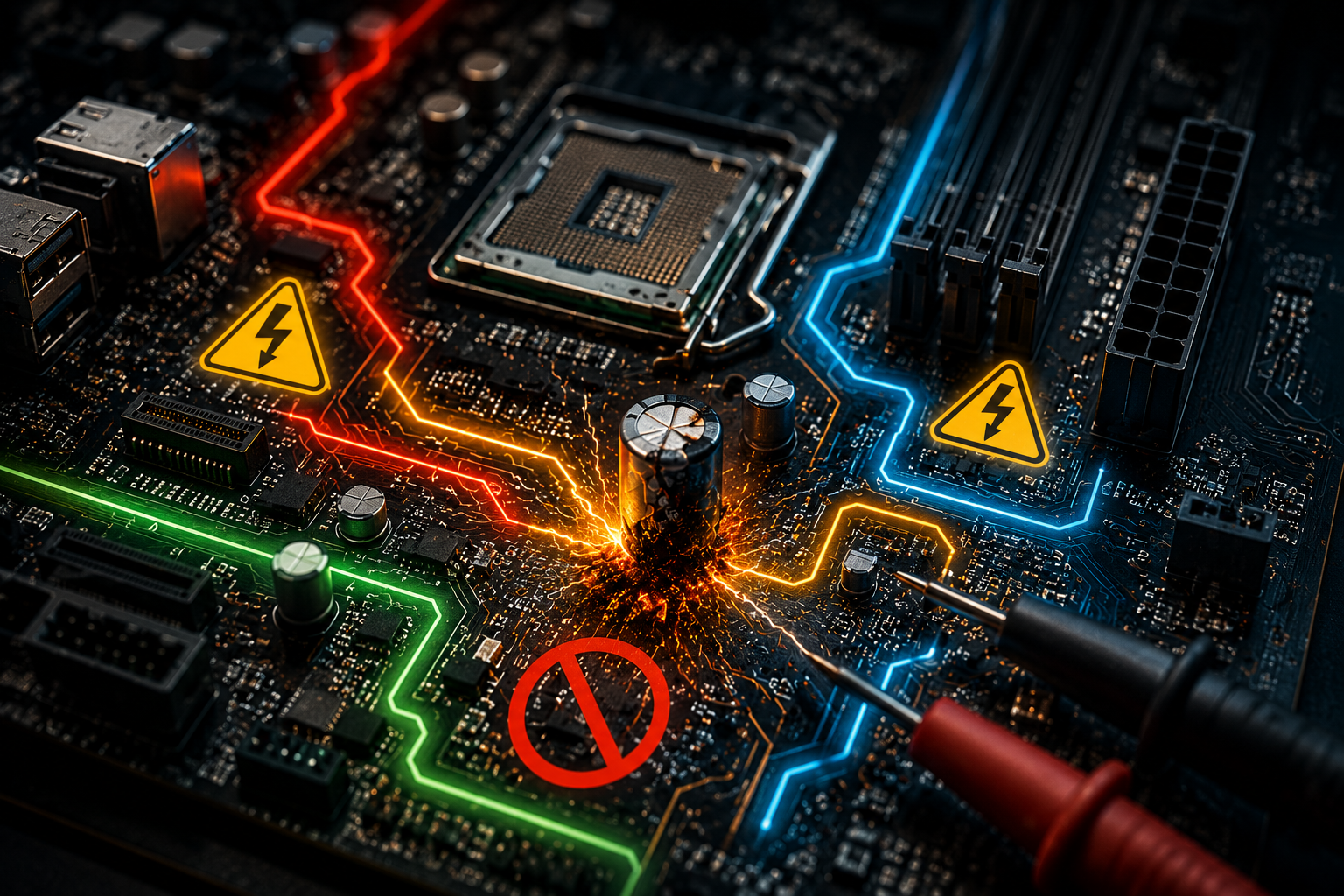 Mainboard bị chập nguồn, mình nên làm gì?