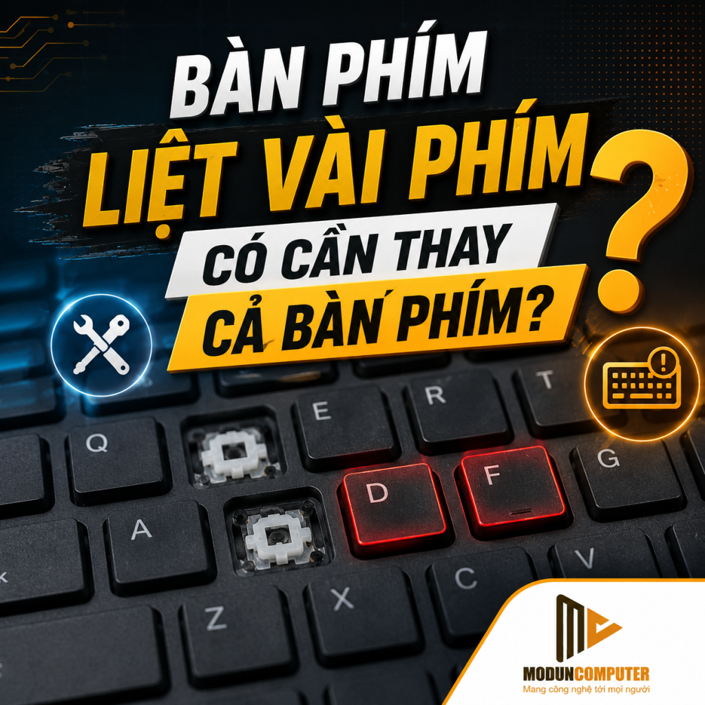 Bàn phím liệt vài phím có cần thay cả bàn phím?
