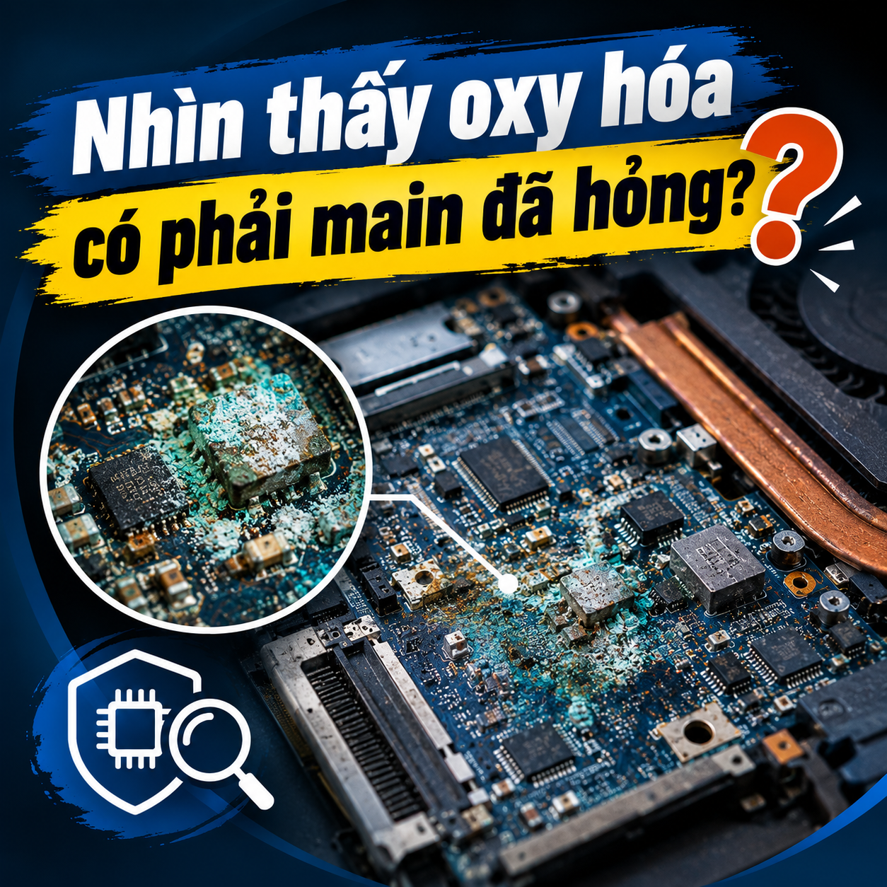 Mainboard laptop bị oxy hóa: Có sửa được không?