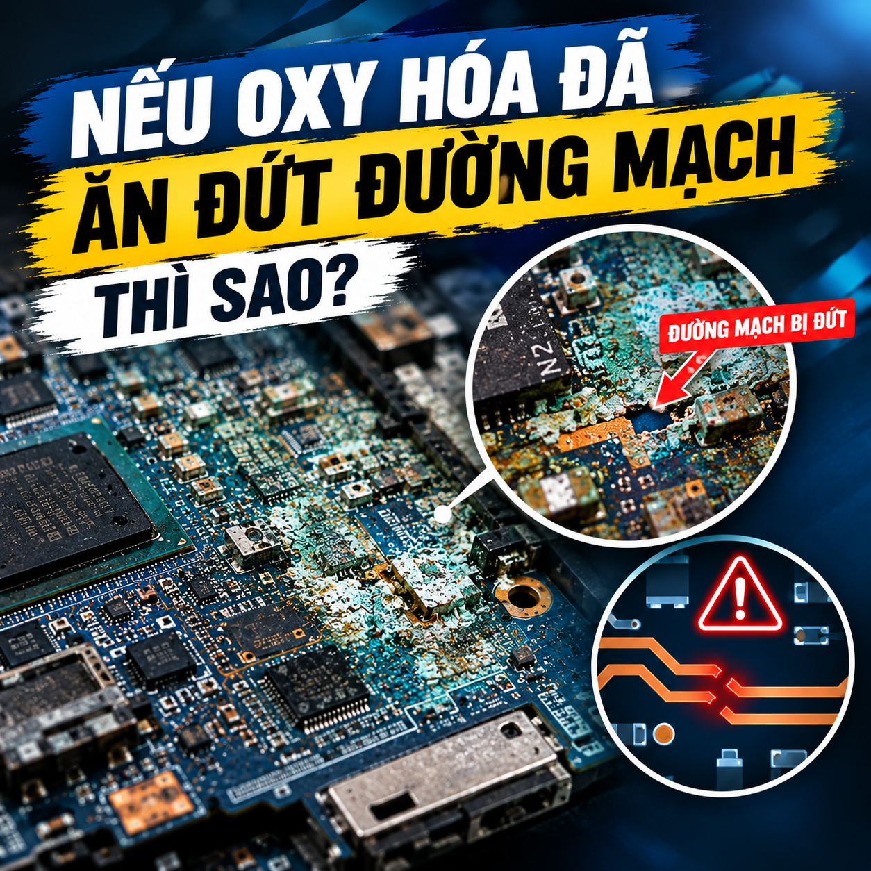 Mainboard laptop bị oxy hóa: Có sửa được không?