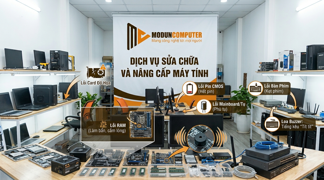 Máy Tính Kêu Tít Tít Liên Tục Khi Bật Nguồn: Giải Mã Beepcode Dell, HP, ASUS