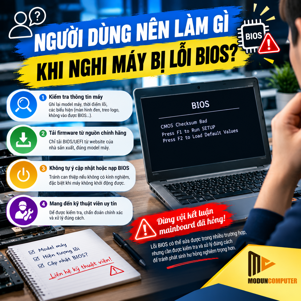 BIOS lỗi có phải mainboard hỏng không?