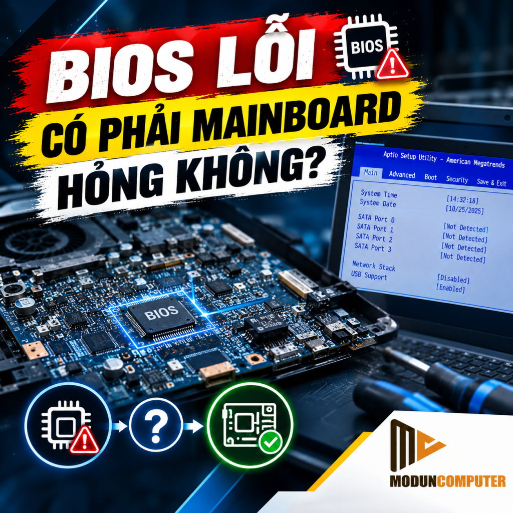 BIOS lỗi có phải mainboard hỏng không?